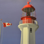Lighthouse and Flag, O/C, 2022 36" X 48"